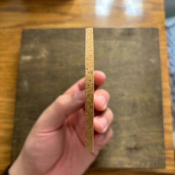 Dragon Ball Z Capsule Corp Logo Laser Engraved Cork Coaster - Picture 5 of 5